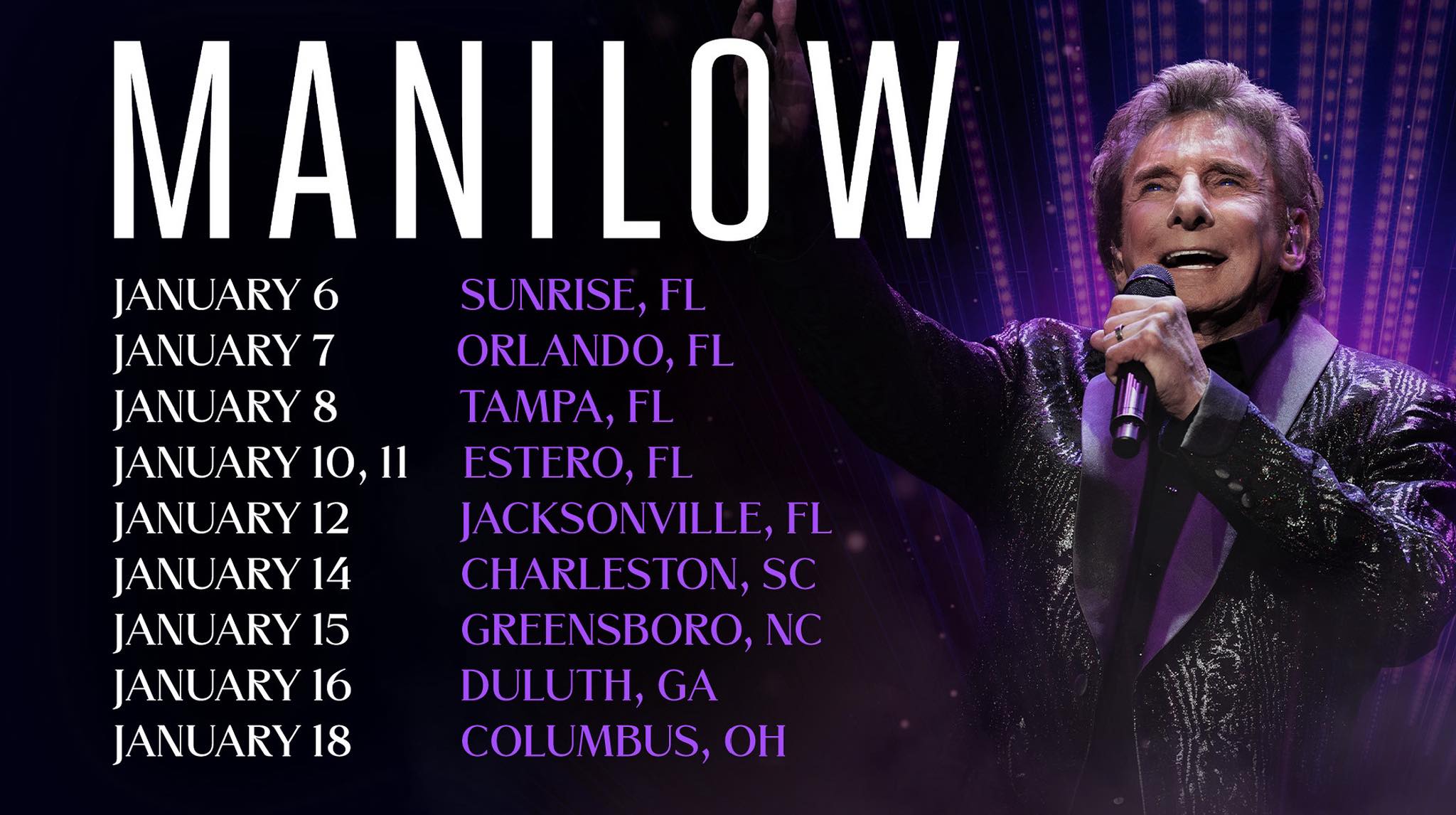 Barry Manilow Farewell Concert Tour Poster 2025-2026
